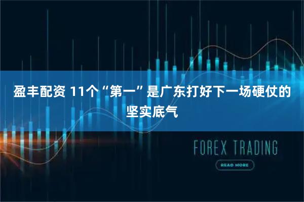 盈丰配资 11个“第一”是广东打好下一场硬仗的坚实底气
