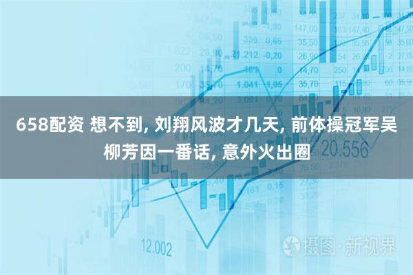 658配资 想不到, 刘翔风波才几天, 前体操冠军吴柳芳因一番话, 意外火出圈
